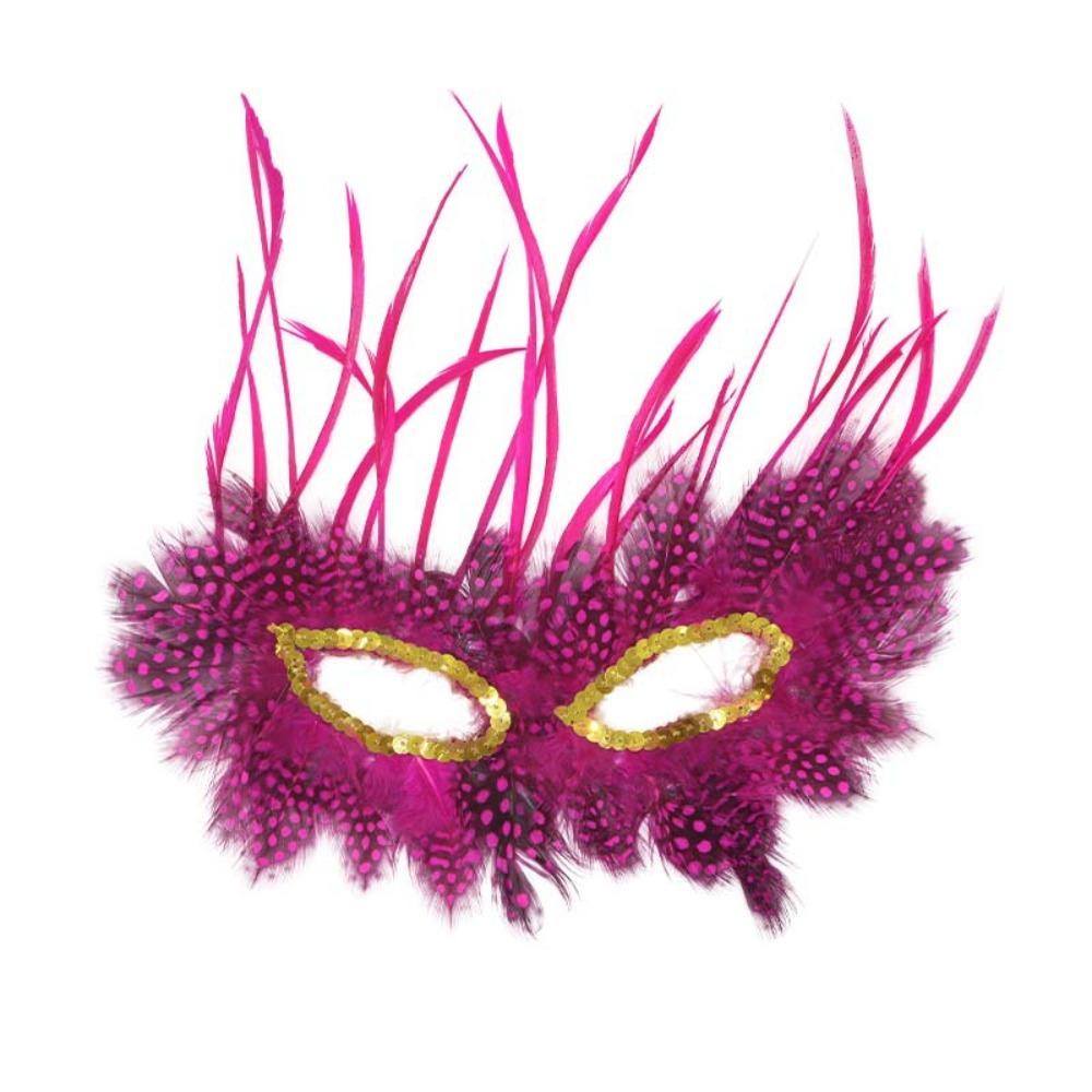 Half Face Feather Mask Comfortable Wear Masquerade Mask Performance Mask  Photography Prop