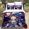 Fatestay Night Luxury Bedding Set Japan Anime Cartoon Duvet Cover Set Comforter Bedspread Twin Single Size Printed Home Textile7