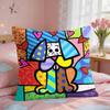 BBritto Art Design Abstract Cushion Cover Square Short Plush Pillow Case Living Room Sofa Home Decor Funda X