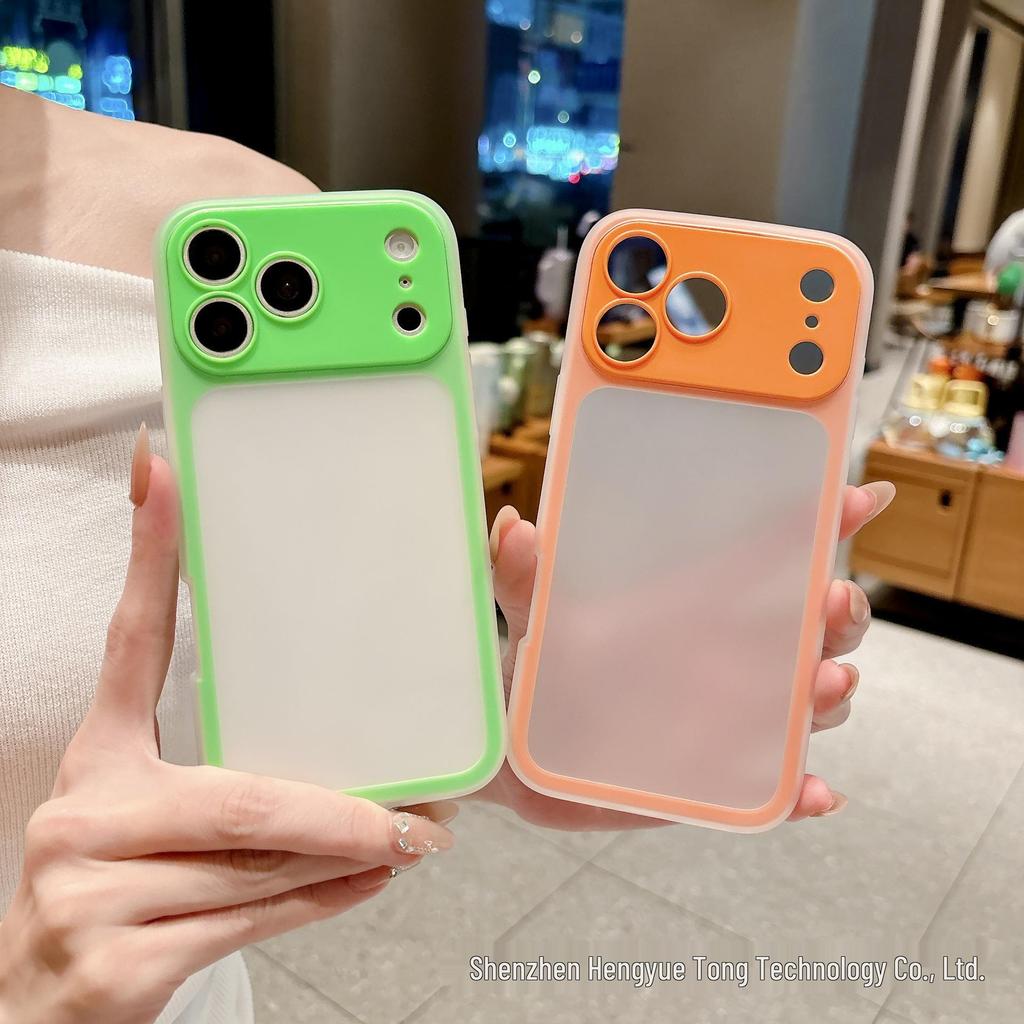 iPhone 17 Skin-Feel Matte Protective Case with Large Window for Apple 15/16