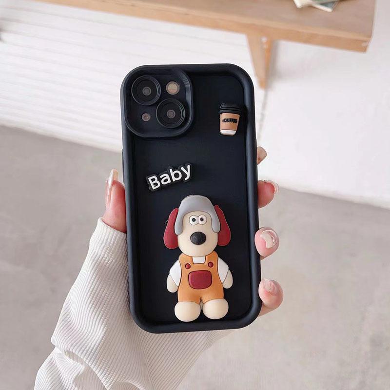 Applicable to Transsion INFINIX POP9 matte mobile phone case three-dimensional baby head dog HOT 40I personalized cartoon