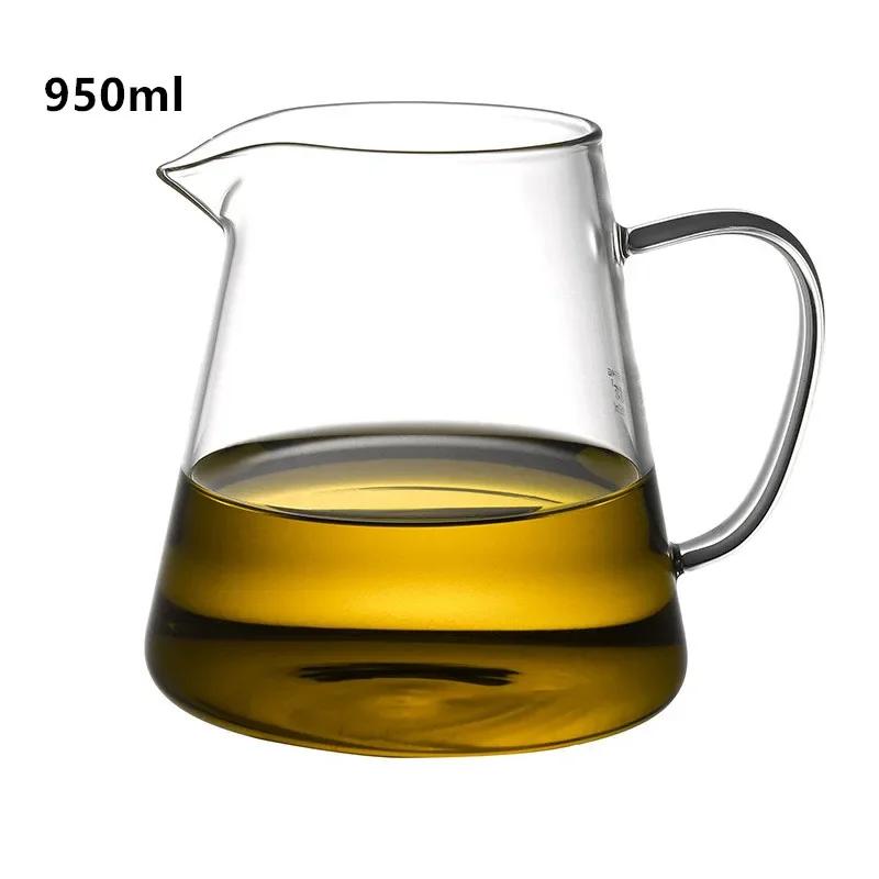Hitzebeständiger Klarer Glas-Teekrug, Quadratisches Kreatives Chinesisches Tee-Set-Zubehör, Chahai, Milchglas-Kaffeekanne, Wasserkanne