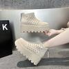 Cool Boots Women's Thick Soles Increase In Height, One Pedal Cigarette Boots Summer New Non-slip Muffin Bottom Hollow Breathable Short Boots