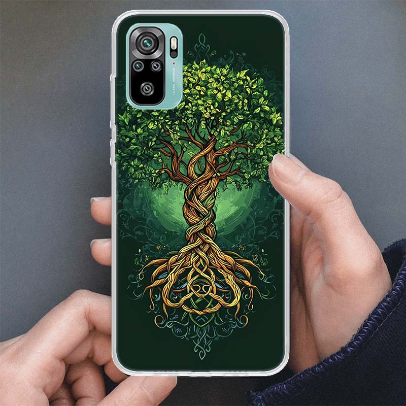 Tree of Life Space Phone Case For Xiaomi Redmi Note 14 13 12S 12 10 10S 11 Pro Plus 11S 11E 11T 9 9S Soft Silicone Shell
