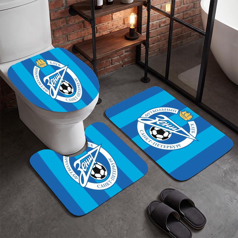 Zenit (17)Flannel Toilet 3 Piece Set Soft Bathroom Rug Non-Slip Toilet Seat Cover Bathroom Home Decor