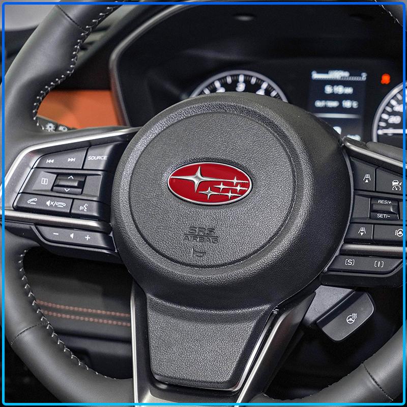 1 db Autó Kormánykerék Dekoráció Matrica Jelvény Autó Stílus For Subaru Forester XV Outback Ascent Legacy Impreza WRX STI BRZ WRC