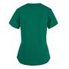 Women Short Sleeve V-neck Tops Working  Solid Color Pocket Blouse
