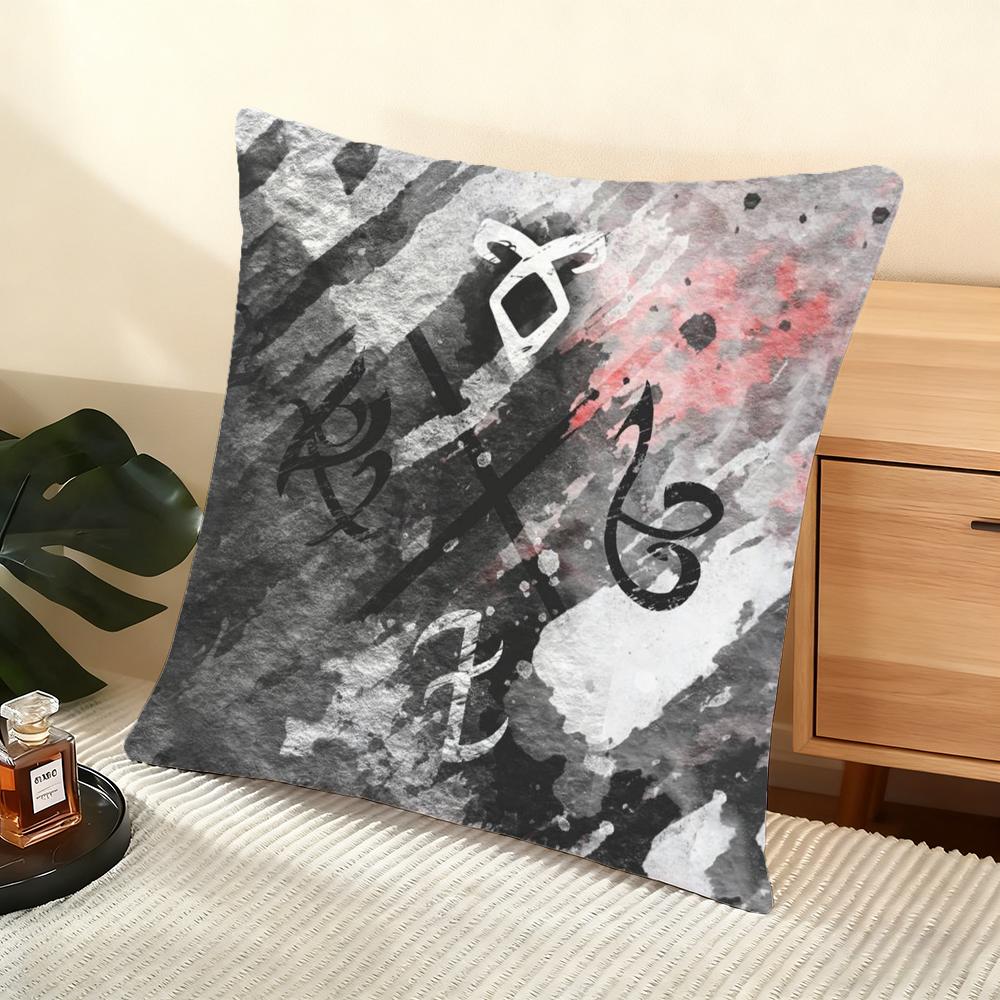 S-Shadowhunters Cushion Cover Soft Short Plush Pillow Cover Smooth Cozy Texture Aesthetic Cushion Case Home Decor