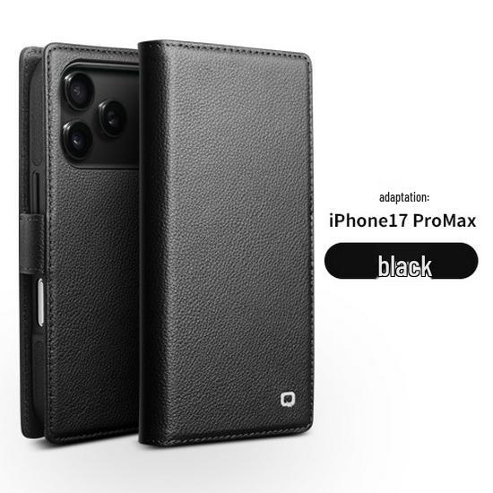 

Чохол-книжка з натуральної шкіри для iPhone 17 Pro Max з магнітною застібкою та слотом для карт