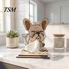 Novelty Bathroom Decor Roll Paper Holder, Creative Animal Shape Dispenser, Vertical Stable Tissue Sustainable Wood Stand Rack, Solid for Kitchen