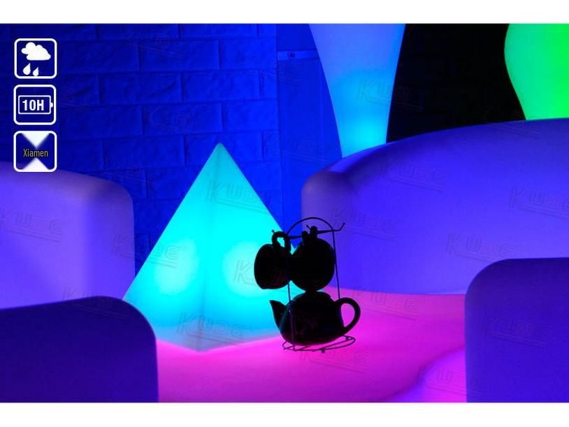 Waterproof RGB LED Pyramid Table Lamp: Outdoor/Indoor Decorative Light