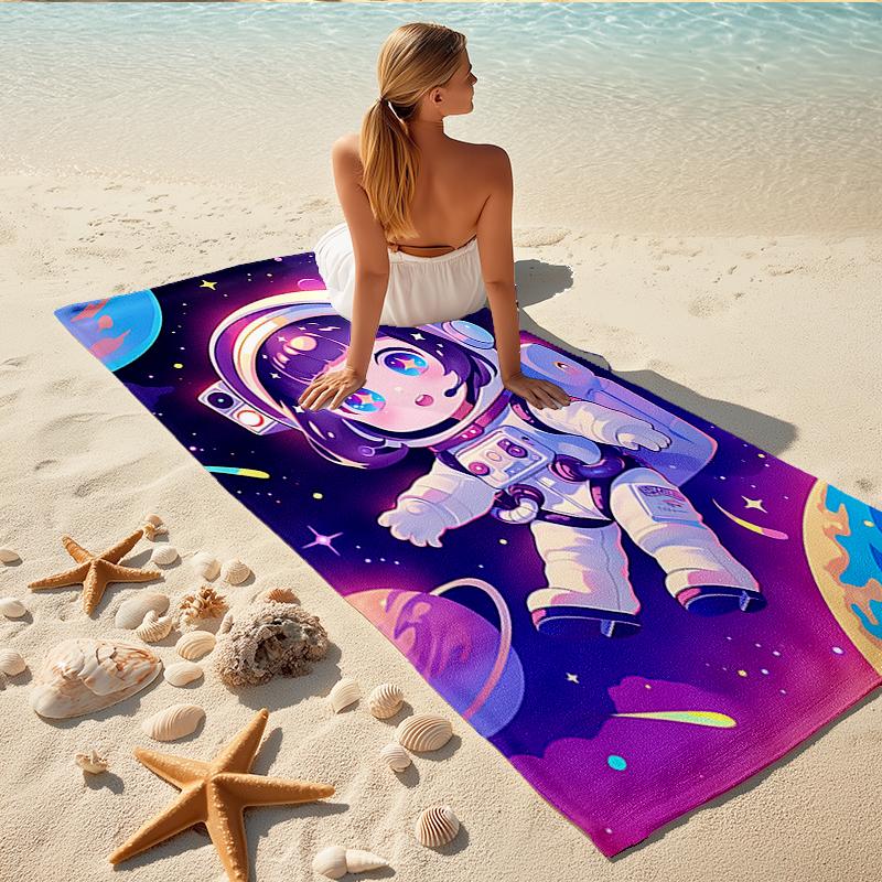 1Pc Astronaut Space Adventure Beach Towel Quick Dry Multiuse For Beach Pool Gym Yoga Home Travel Christmas Halloween Xmas Gift G1320