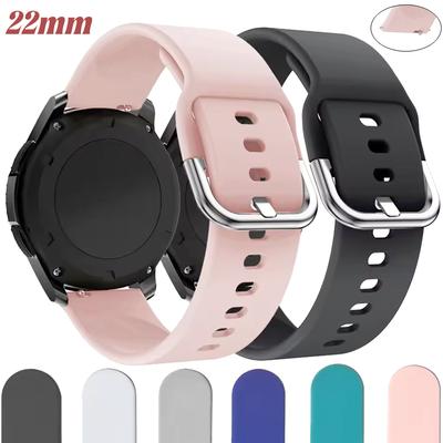 Silicone Strap Bands for Samsung Galaxy Watch 6 5 4 Active 2 Sports 22mm Watch Straps For Amazfit GTS 4/3/2e/Bip Watchbands Belt