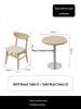 Wall-Mounted Sofa & Table Set for Milk Tea Shop with Natural Wood Style