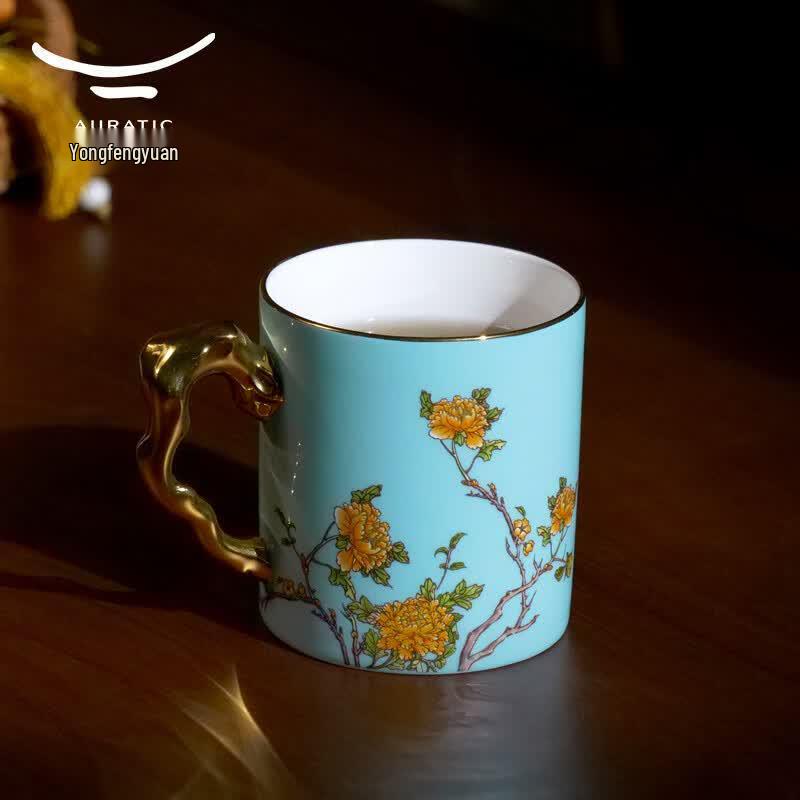 Auratic Madam Porcelain Renxin Single Ceramic Tea Cup
