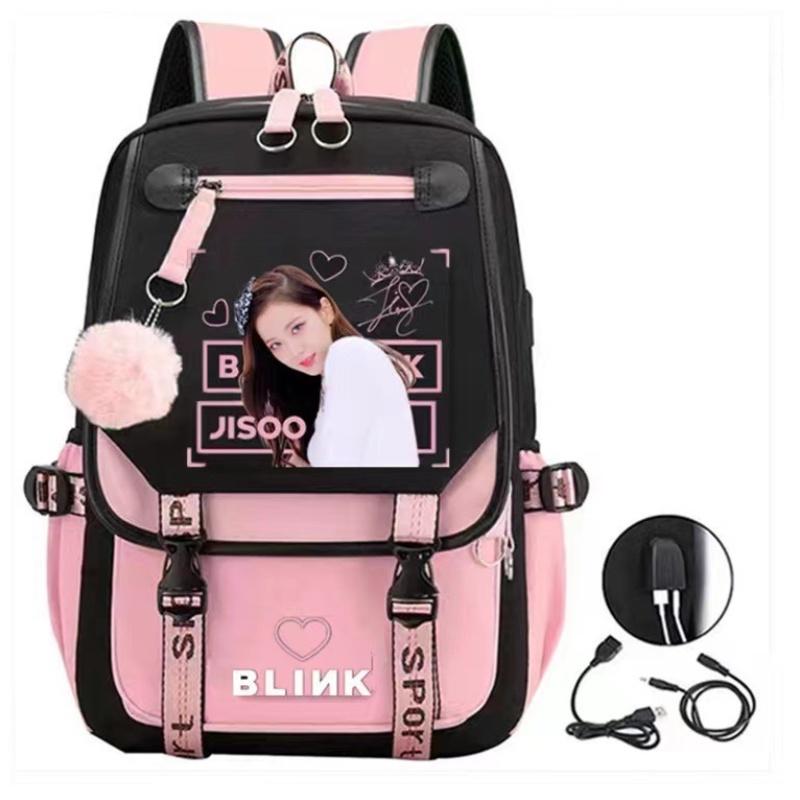 Blackpink Lisa Inspired Starry Sky Backpack Trendy Oxford Cloth Street Style Bag