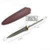 Stone Pattern Damascus Tea Knife Blank, Unfinished Full Tang Blade for DIY Handmade Kung Fu Tea Ceremony Tools