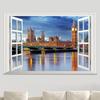 Multiple Styles City Landscape Mural For Home Decoration Aesthetic Rooms Window Art Tower Of London View Vinyl Wall Stickers