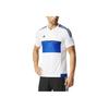 Adidas Logo Sports Round Neck Short Sleeve Football Jersey Retro Men jersey Blue AO1653