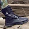 New Fashion Mens Safety Boots Outdoors Worker Steel Toe Caps Boot Lace-up Cow Leather Working Botas Security Shoes Protection
