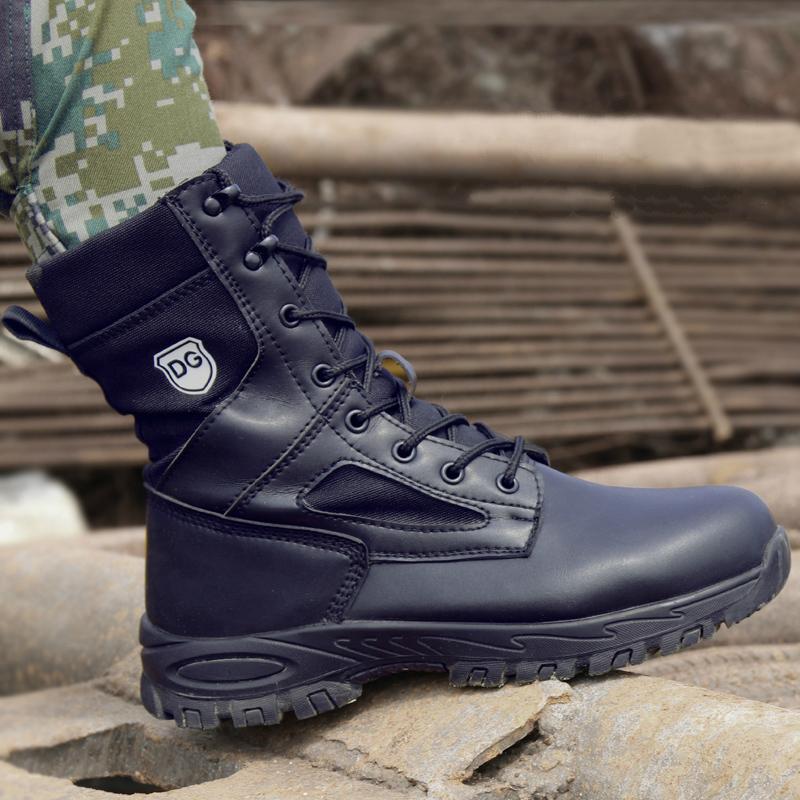 New Fashion Mens Safety Boots Outdoors Worker Steel Toe Caps Boot Lace-up Cow Leather Working Botas Security Shoes Protection