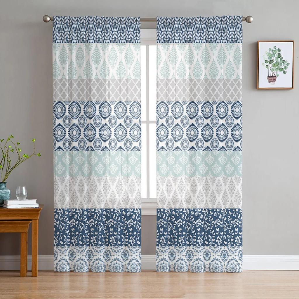 Żółte szare paski geometryczne tiulowe zasłony do salonu kuchni nowoczesne osłony okienne zasłony woalowe