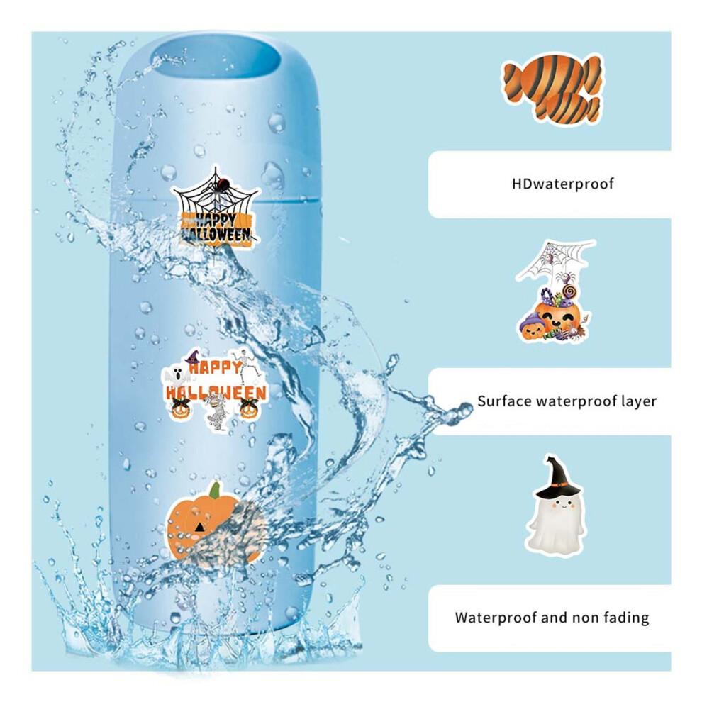Decorative Halloween Stickers, Waterproof Vinyl Non-Repeating Patterns Strong Adhesion For Goodie Bags, Laptops, Water Bottles, Skateboards, Guitars,