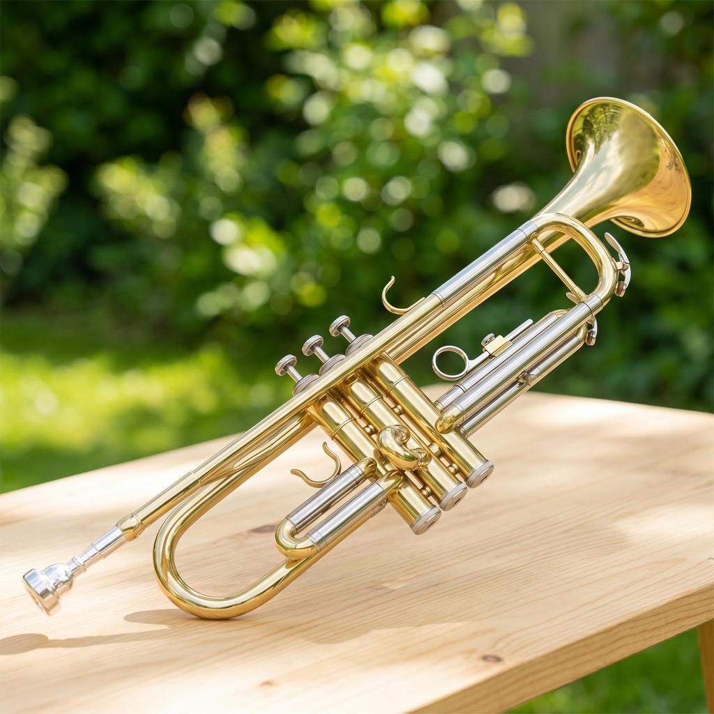 Trumpet Set BiColor with Case Cupronickel Brass Instrument for Students, Beginners, Lessons,