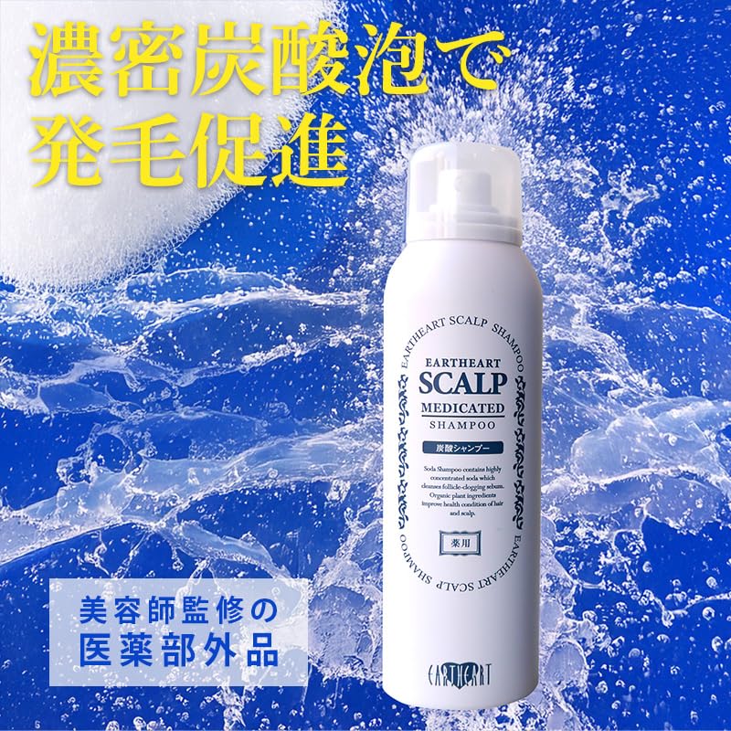 Salon Medicated Carbonated Scalp Shampoo Scalp Cleansing Carbonated Shampoo for Hair Thinning Hair and and Hair Loss Salon Made in [Beauty Exclusive]