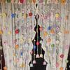 9pcs Hanging Artificial Flower Curtain Colorful Flowers Room Decorative Curtain  Bedroom Decoration