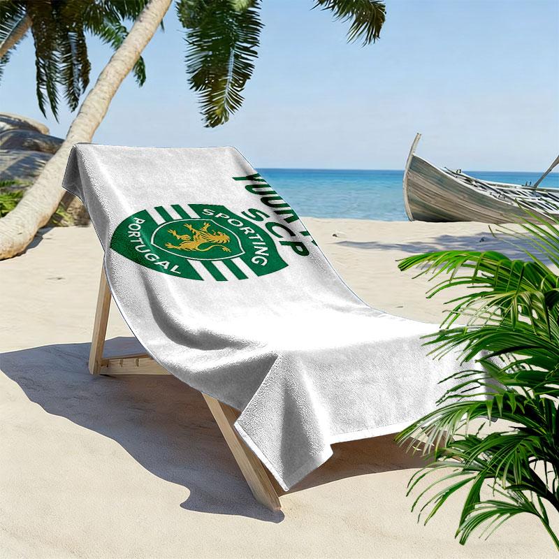 Custom Name,Sporting CP Print Beach Towel, Large Soft Quick Dry Towel for Beach Camping Swimming