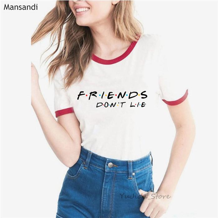 2024 Summer Tops Friends Tshirt Unisex Graphic Print T Shirt Femme Friends Tv Show Tshirt Female Bff Tumblr Tops Tees
