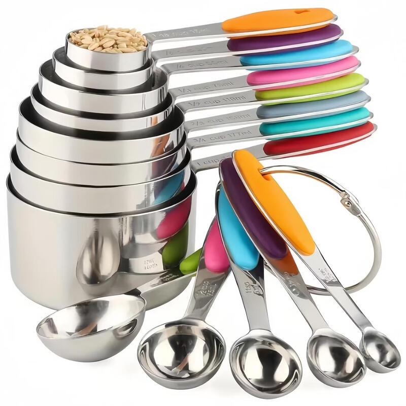 MDNG Stainless Steel Measuring Cups and Spoons Set