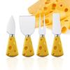 Stainless Steel Cheese Knife 4-piece Gift Box Set Western Tableware Knife and Fork Kitchen Tool and Cutlery Set Gift Giving