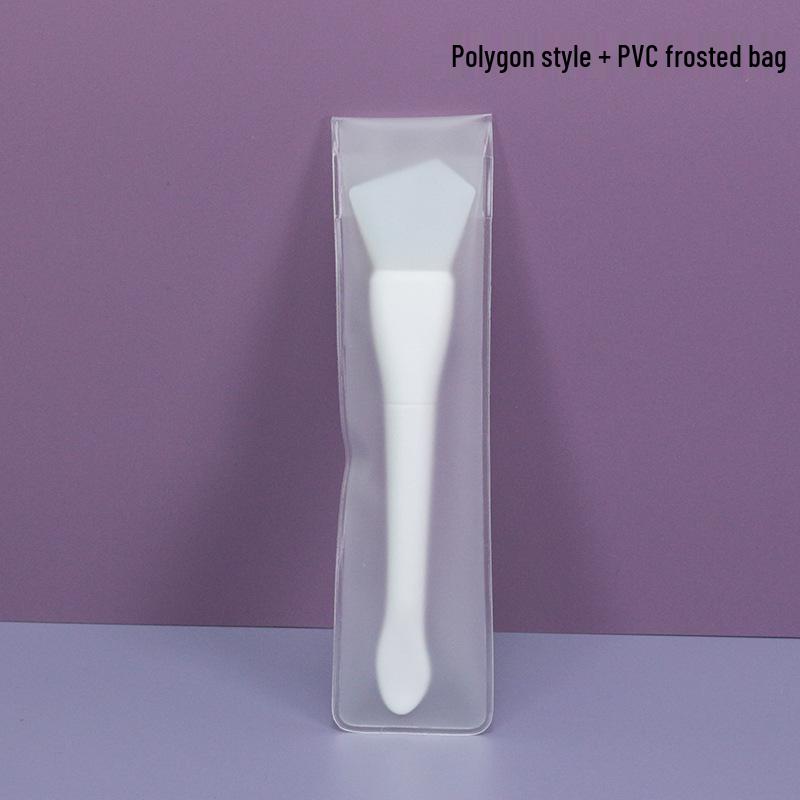 Dual-Headed Silicone Mask Brush & Spoon - Fishtail Design for Facial Application