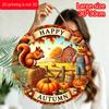 2D Flat Aluminum Decorative Plaques and Ornaments, Featuring A Cheerful Autumn Squirrel and Scarecrow Pattern for Wall Decoration. Suitable for