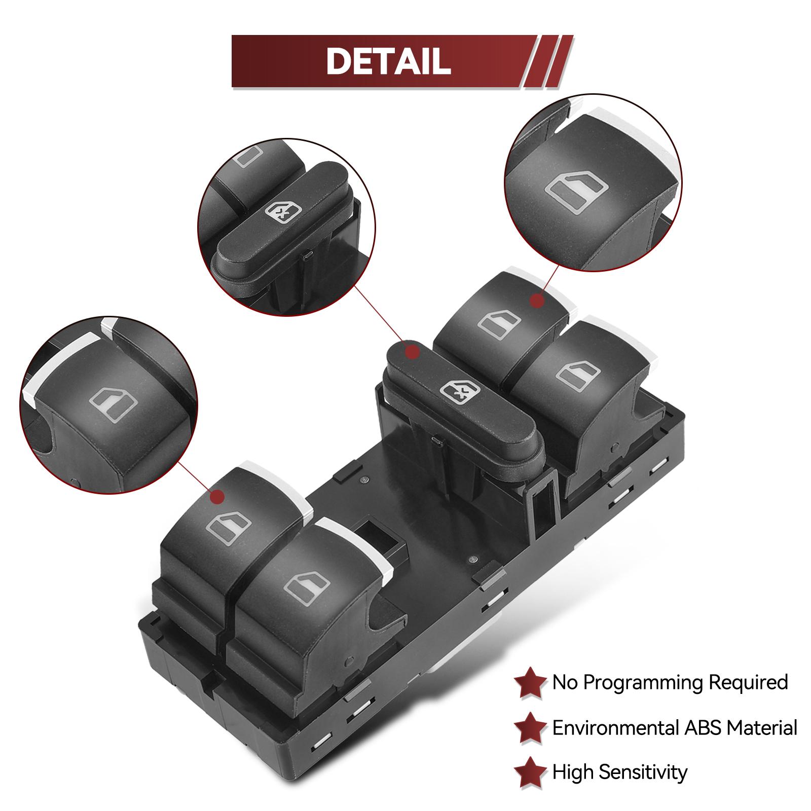Автомобильная электрическая кнопка переключения главного окна для VW Jetta Golf MK5 MK6 — фото 5