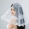 Thin Flower Headscarf Embroidery Women Lace Bandana Fashion Bride Veil  Women