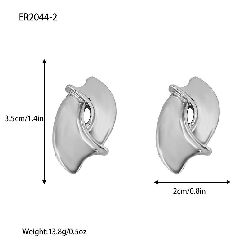 

Минималистичные геометрические серьги-каффы - Элегантный дизайн из золотого сплава для женщин, легкая роскошь и модные. серебряный