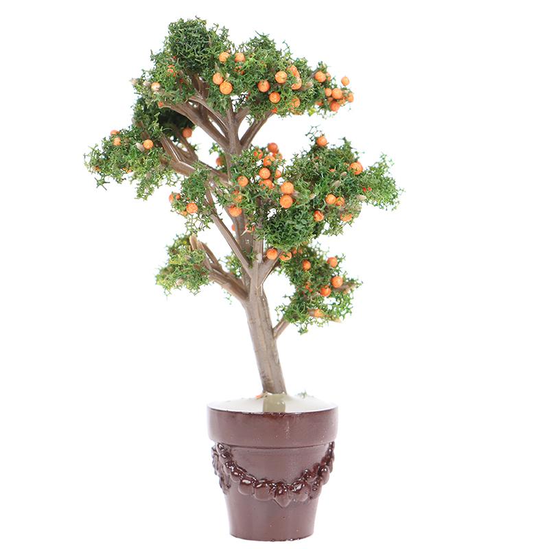 

1:12 кукольных миниатюрных имитационных фруктовых деревьев, горшечных растений, аксессуары для моделей коричневый