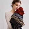 Yangzi Zhang Women's Versatile Fine Knit Wool Sweater - Loose Fit, Round Neck, Long Sleeve