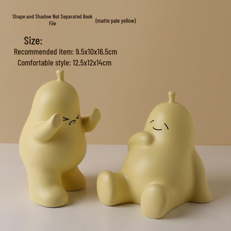 Cute Ceramic Pear Hugging Bookend - Charming Home Decor & Perfect Valentine's or Birthday Gift