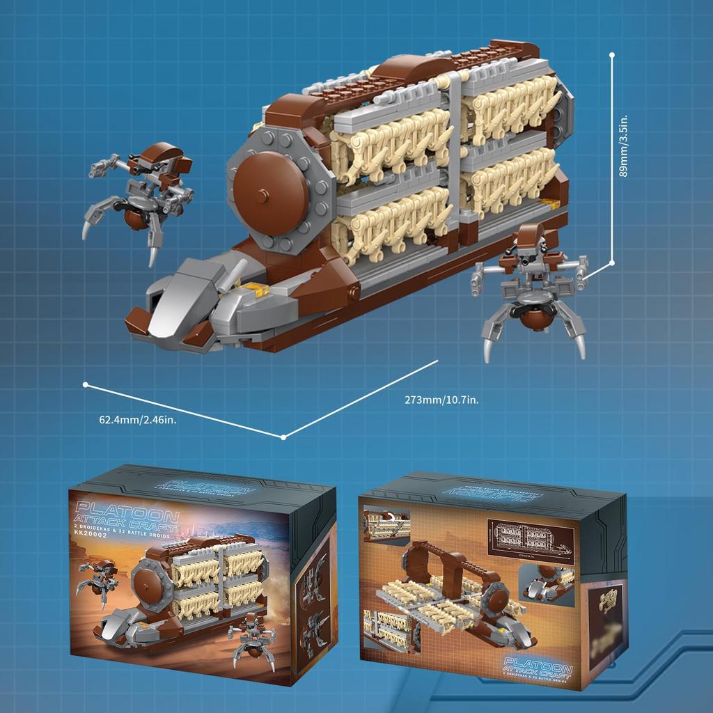 Ungiftig 522 Teile Weltraumkrieg Transportfahrzeug Bausteine Alien Kriegssoldat Auto Modellsteine Schreibtischdekoration Spielzeug Kinder Feiertagsgeschenke