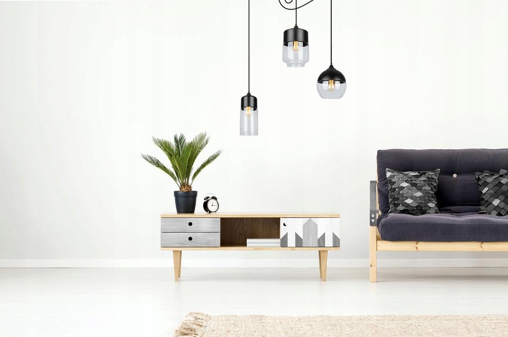 ELEGANT SPIDER HANGING LAMP GLASS SHADE