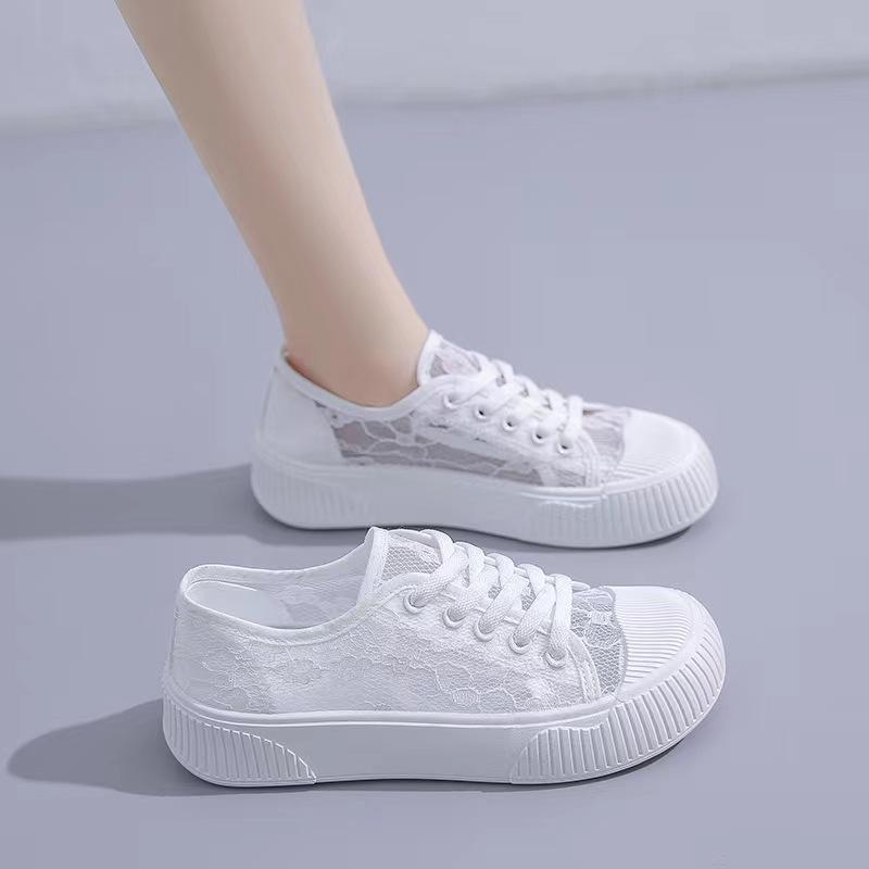 Dantela Pantofi albi respirabili