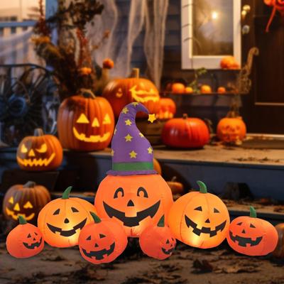 Halloween Inflatable Pumpkin Decoration with LED Lights Blow Up Yard Decorations