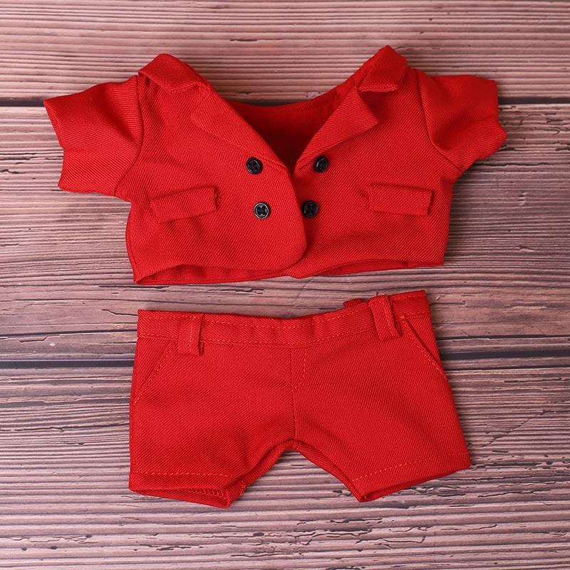 For 15cm 20cm Plush Cotton Doll Clothes Formal Suit Pants Set Plush Stuffed Doll Outfit Accessories Changjing Dress Game Toys