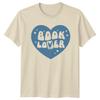 Book Lover Heart TShirt Cute Bookworm Reading Hobby Tee