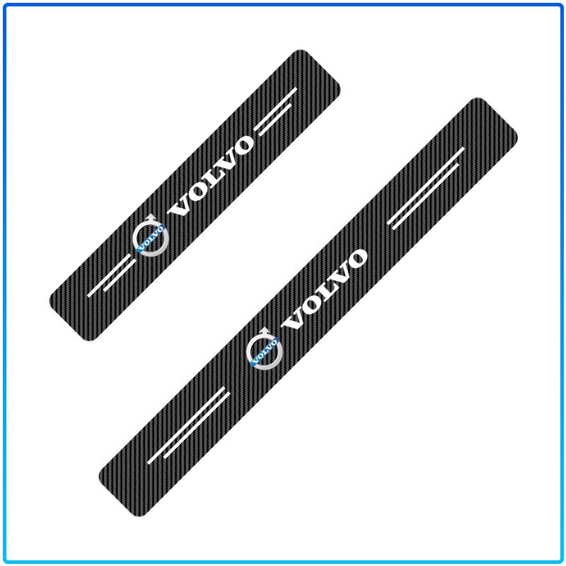 4Pcs Carbon Fiber Car Doorsill Stickers Protect Film Accessories For Volvo XC90 XC60 XC70 XC40 V90 V60 V40 C70 C30 S80