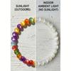 UV-reaktives Perlen-Halsketten-Armband-Set Katzenauge UV-reaktiver Choker Tägliches Tragen